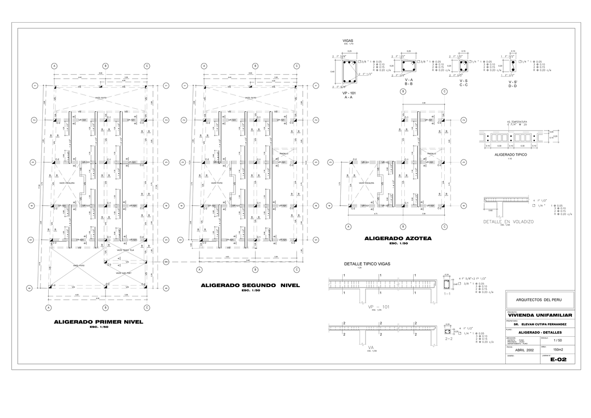 Planos de Estructuras E-2 - C-2 C-2 C-2 C- C- C- C-2 C- C- C- C- C-2 C ...