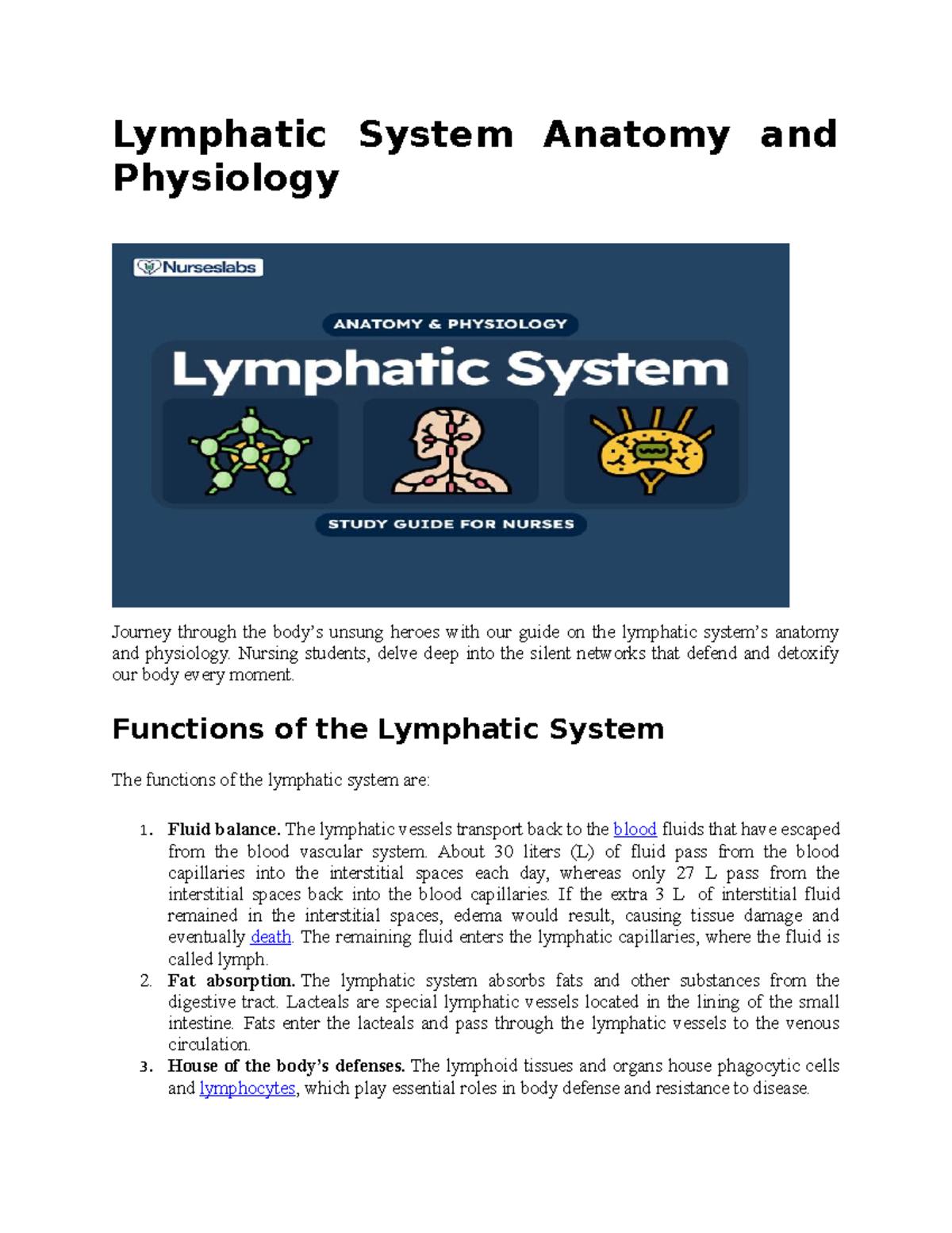 Lymphatic- System - Coverage for semi-finals - Lymphatic System Anatomy ...