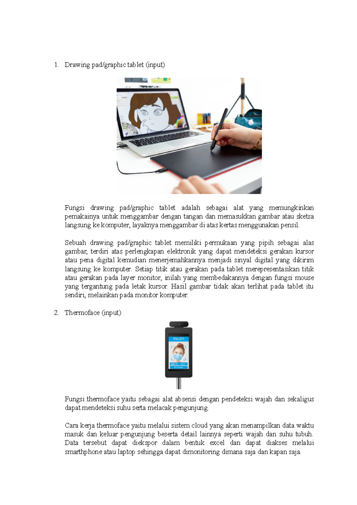 Perangkat Input Output Pengantar Literasi Digital - Drawing pad/graphic ...