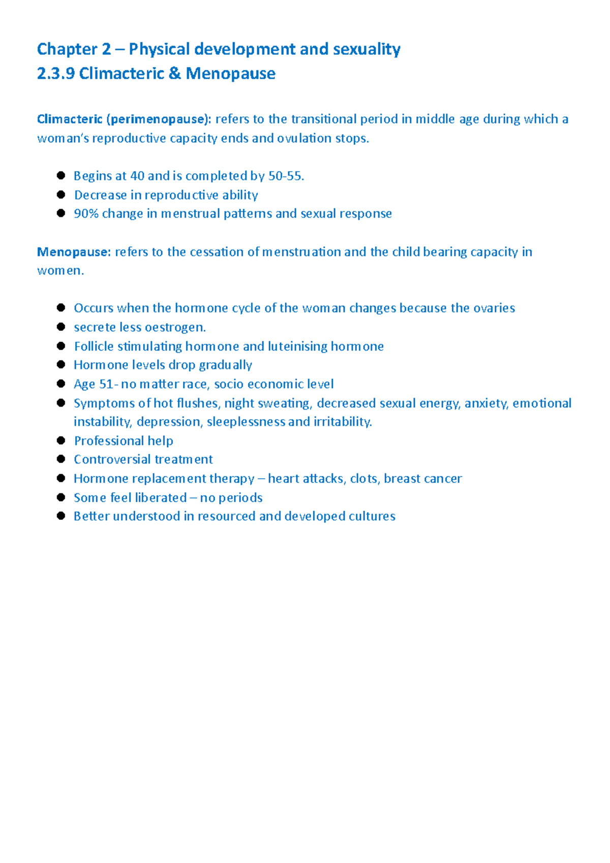 SLK 210 Notes For Exam - Adult Development Summaries - Chapter 2 ...