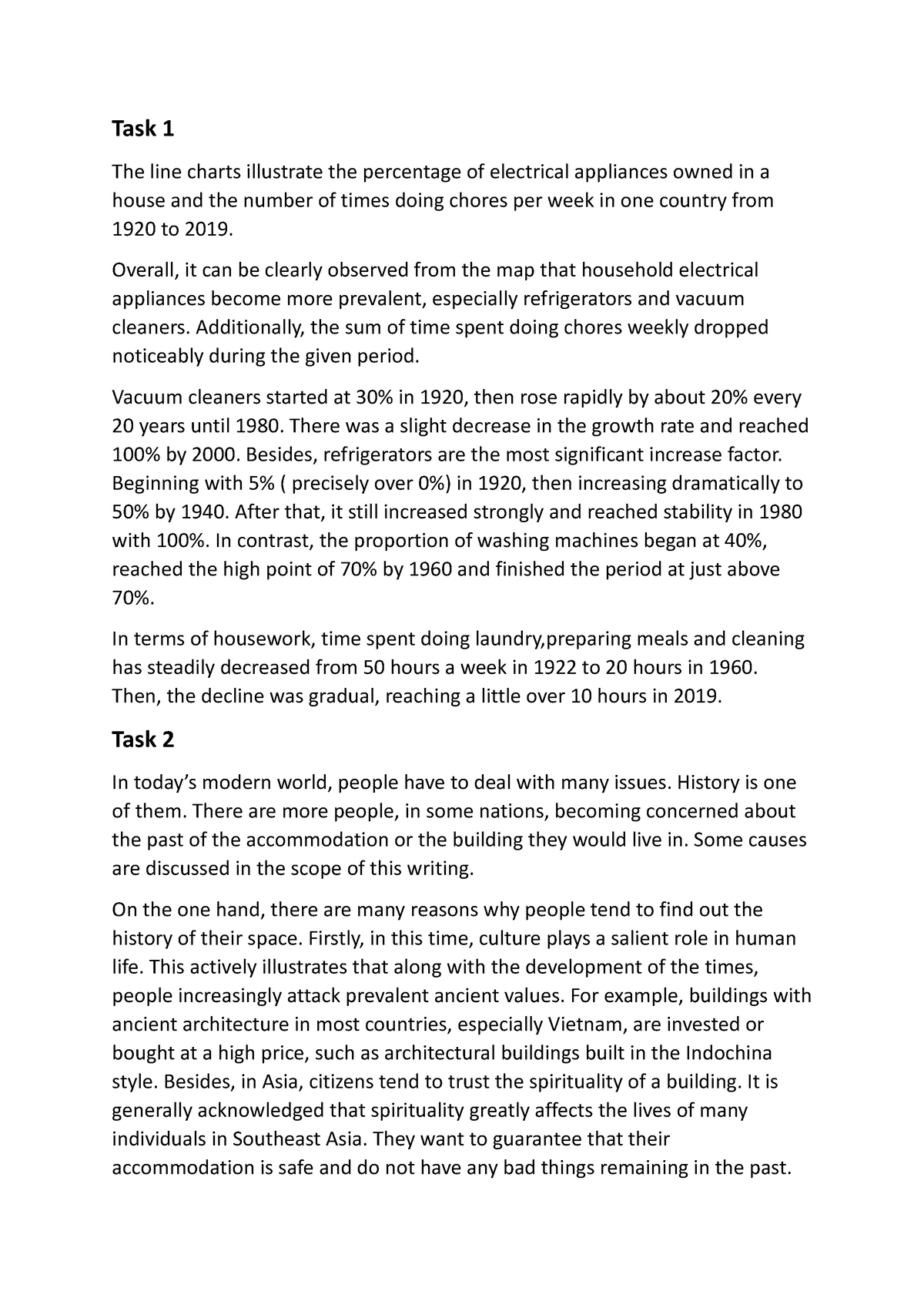 Writing task 1 + task 2 - Task 1 The line charts illustrate the ...