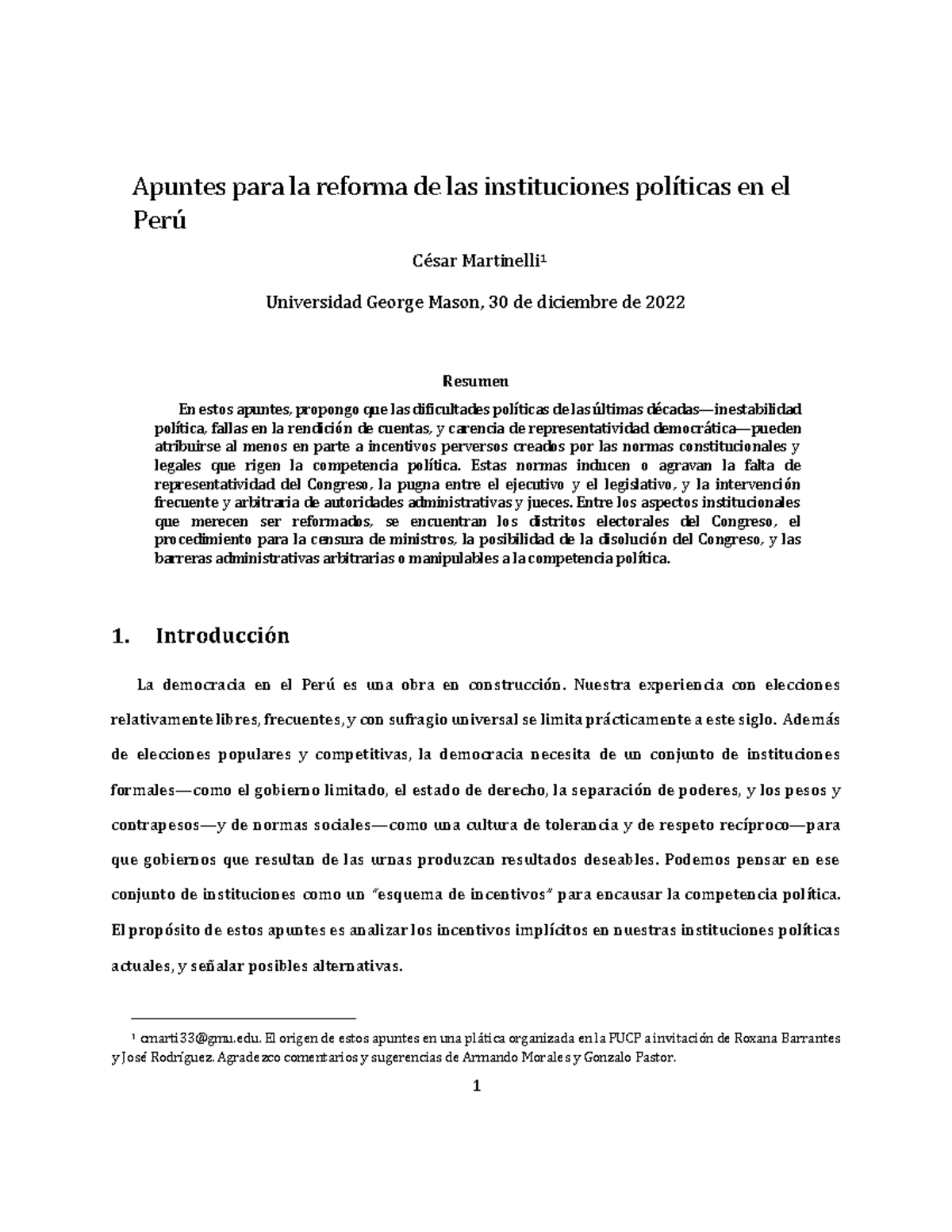 Reforma-politica - INFORMATIVO - Apuntes para la reforma de las ...