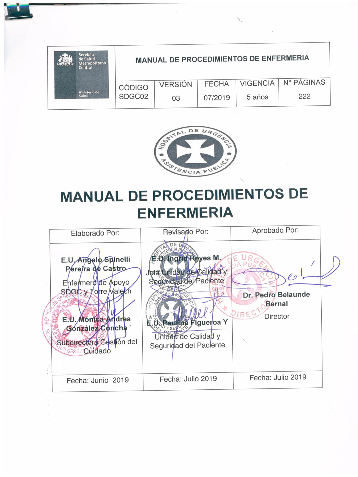 Manual De Procedimientos De Enfermer Ã A V3 - MANUAL DE PROCEDIMIENTOS ...