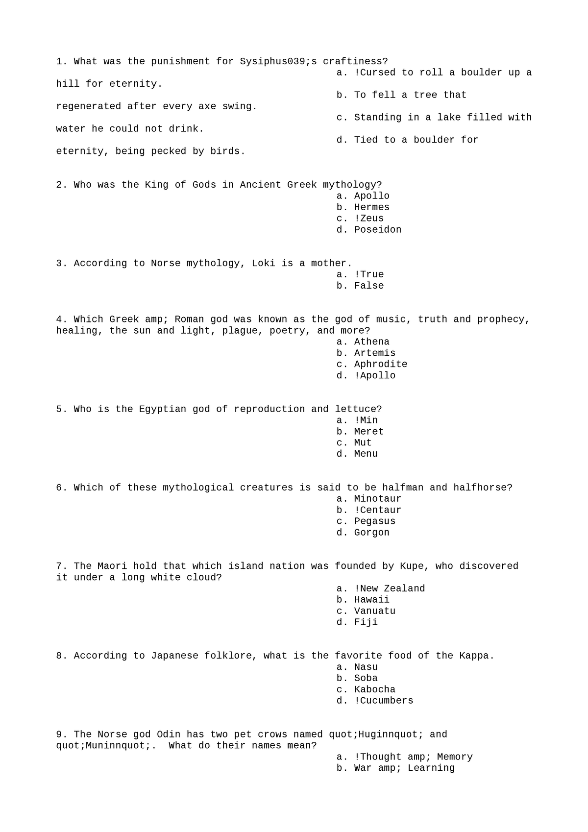 GEO134 demo 6 - What was the punishment for Sysiphus039;s craftiness? a ...