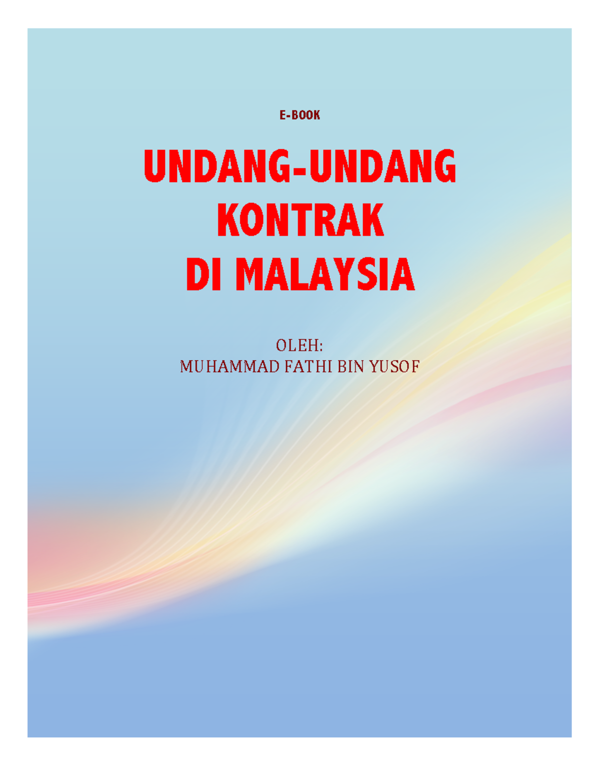 Undang Undang Kontrak 1 1 10 - E- BOOK UNDANG-UNDANG KONTRAK DI ...