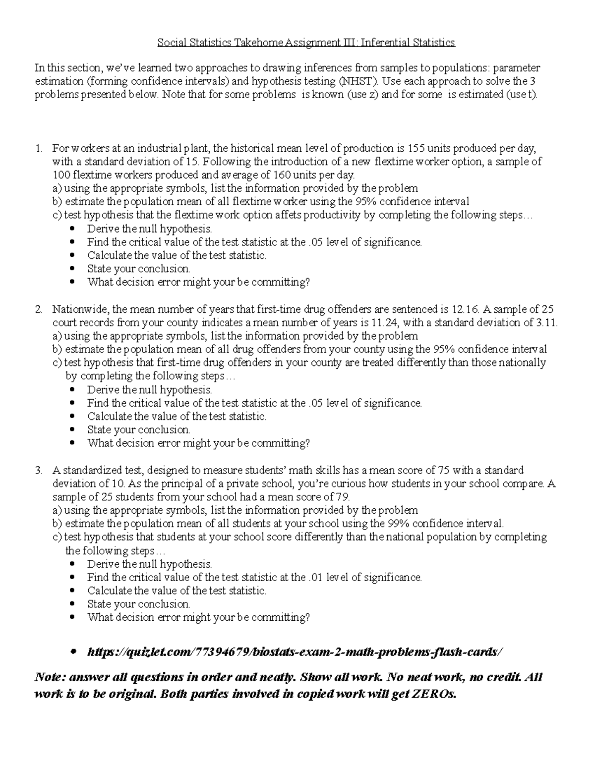 Social Statistics Takehome Assignment III - Use each approach to solve ...