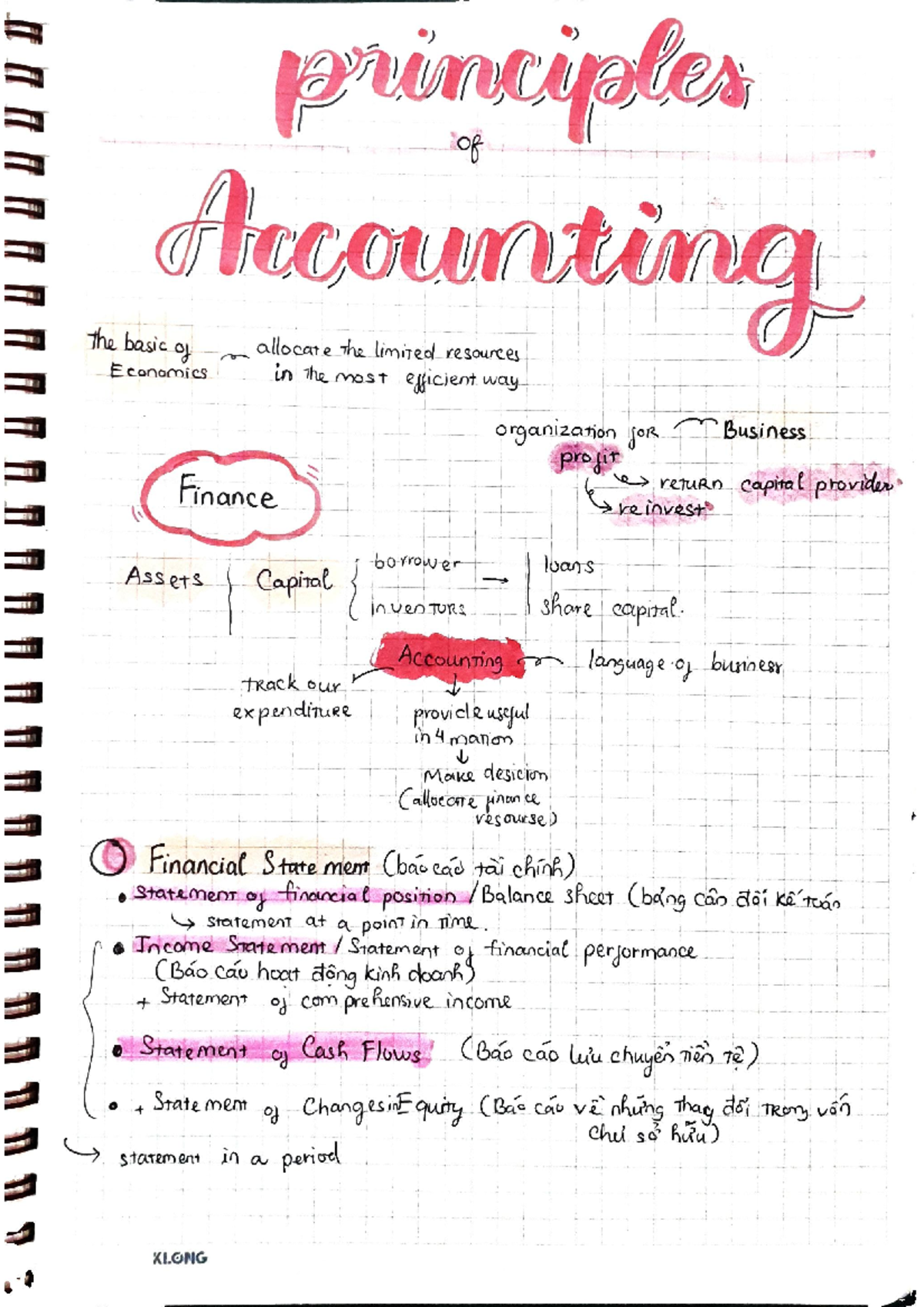 Principle Of Accounting Notes - nguyên lý kế toán - Studocu