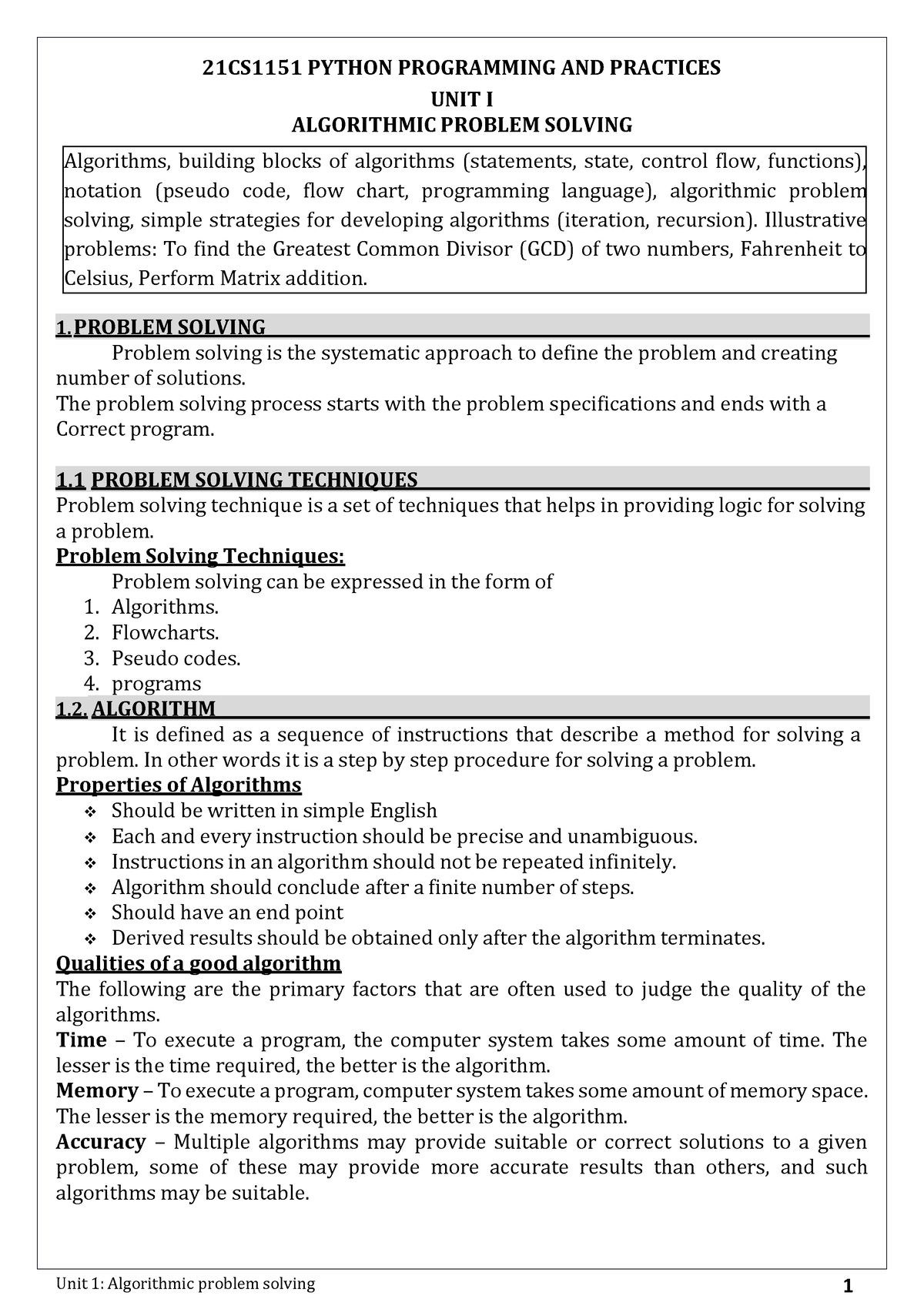 21cs1151-unit-1-python-21cs1151-python-programming-and-practices