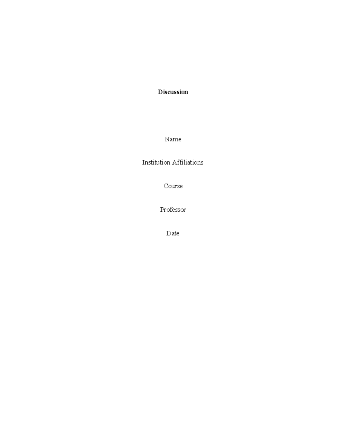 Order 6524618 - Discussion Name Institution Affiliations Course ...