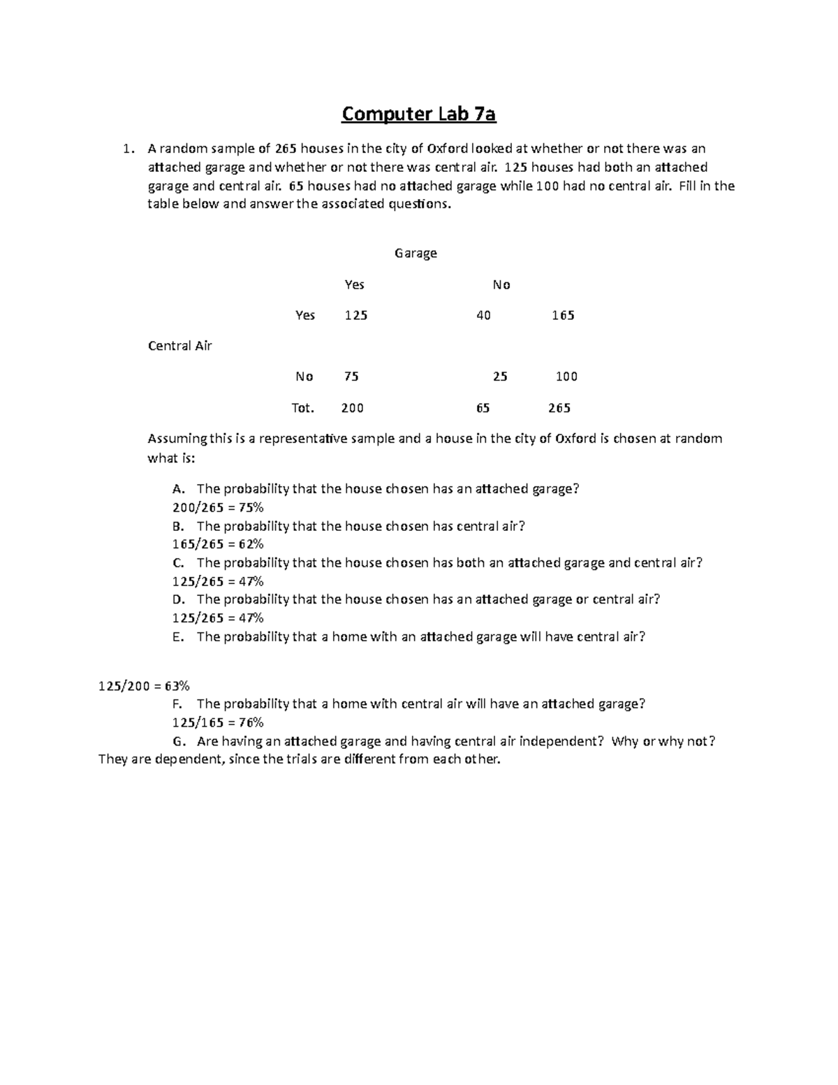 Computer Lab 7a - Lab 7a - Jordan Tait - Computer Lab 7a A random ...