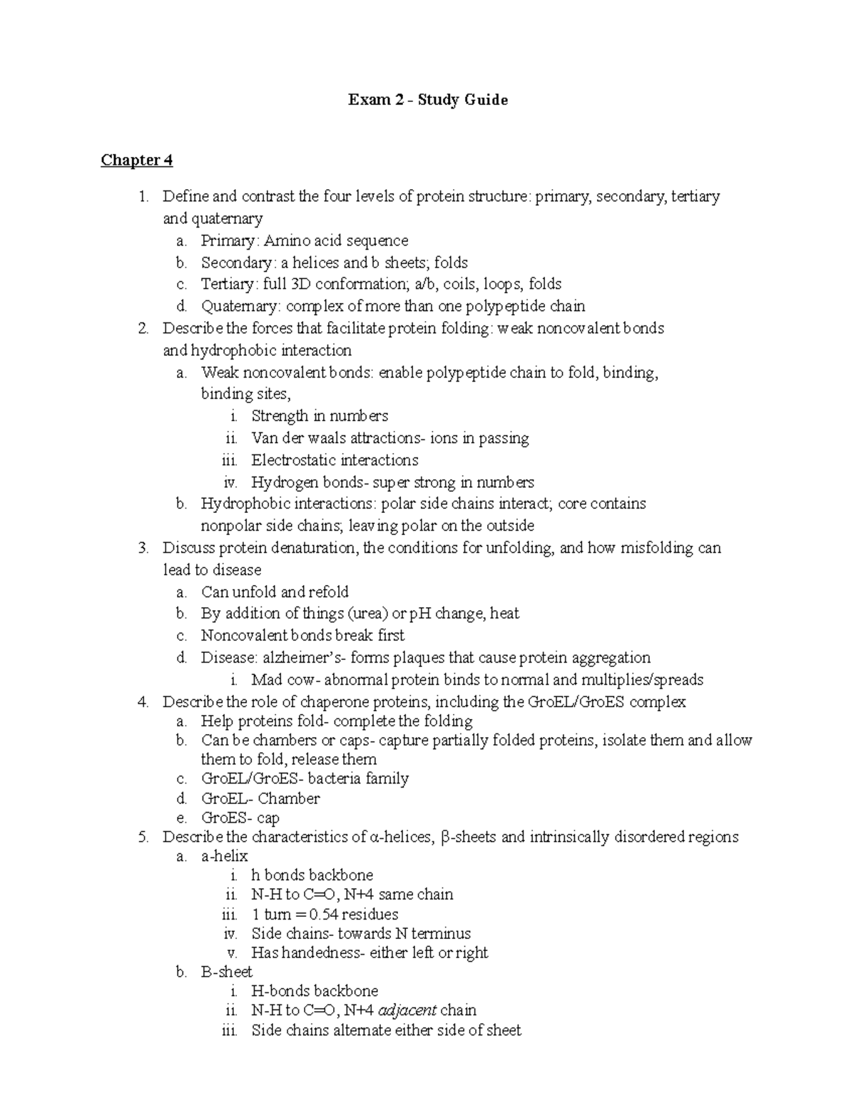 Test 2 - Study Guide (Ch. 4-6) (Autosaved) - Exam 2 - Study Guide ...
