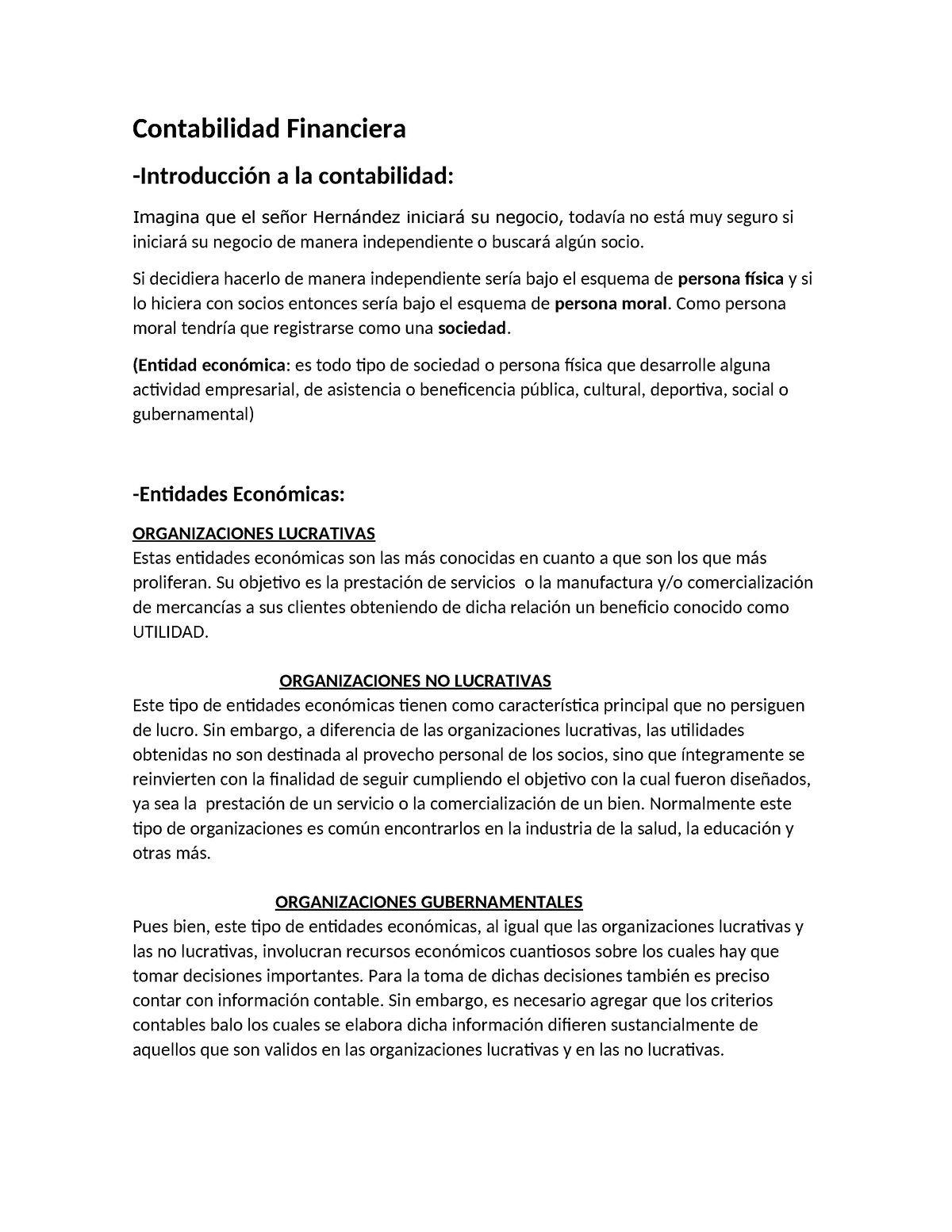 Introduccion A La Contabilidad - Contabilidad Financiera -Introducción ...