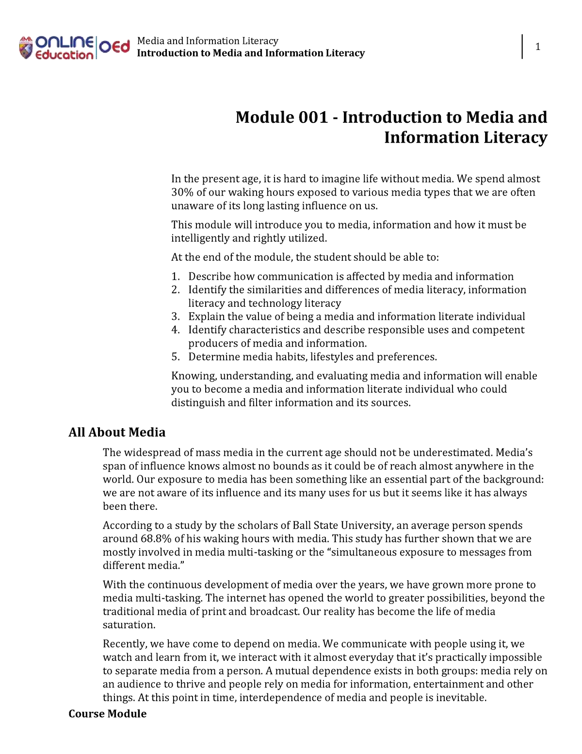 media information literacy essay introduction