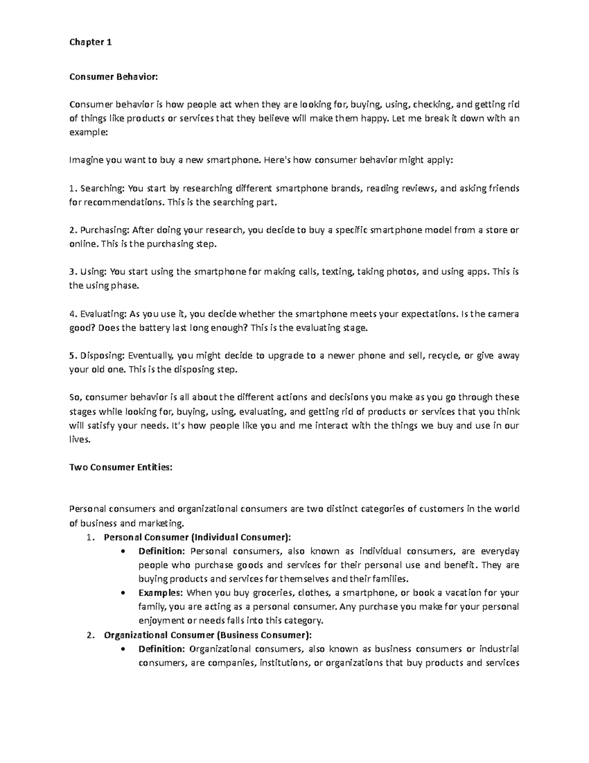 Cb Chapter 1 - Cosumer Behaviour - Consumer Behavior: Consumer Behavior 