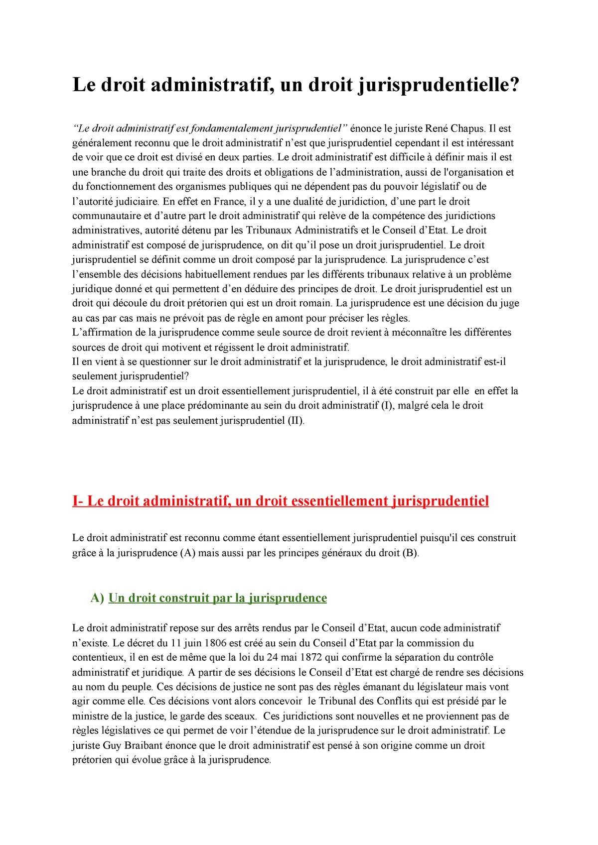 dissertation autonomie du droit administratif
