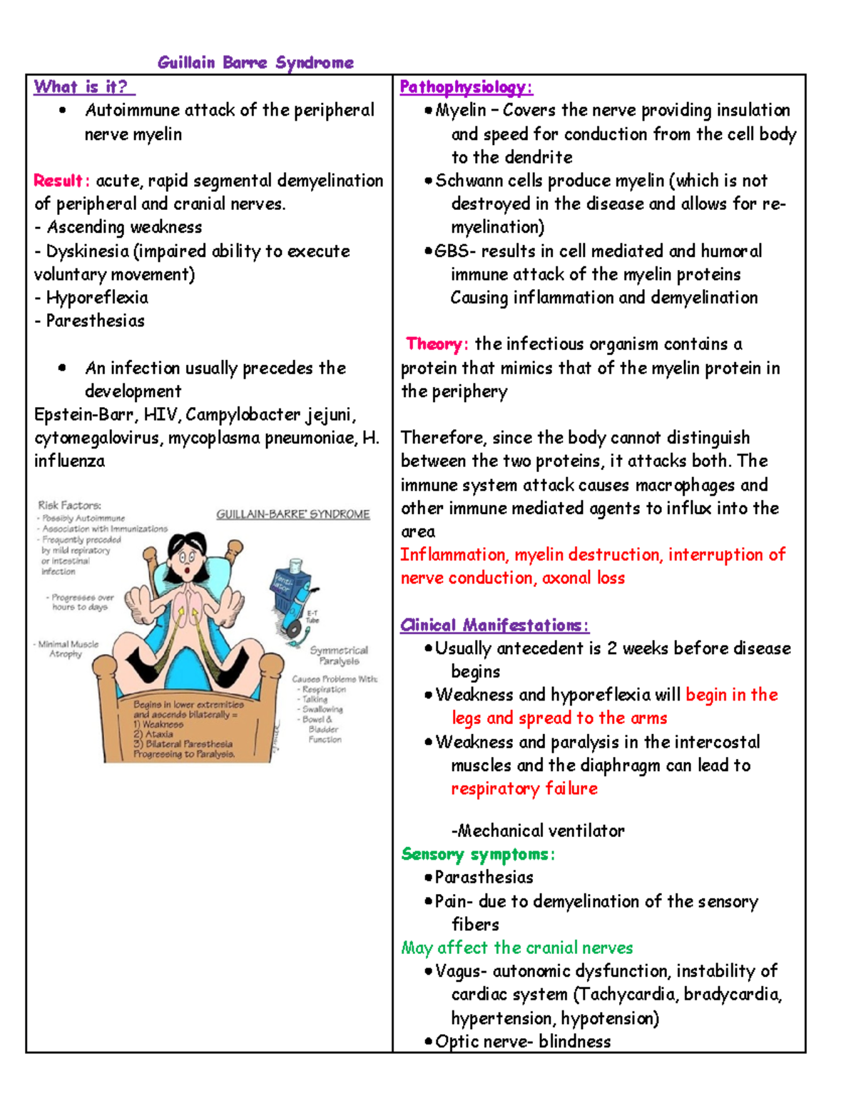 Class 12 Guillian-Barre Syndrome - Guillain Barre Syndrome What is it ...