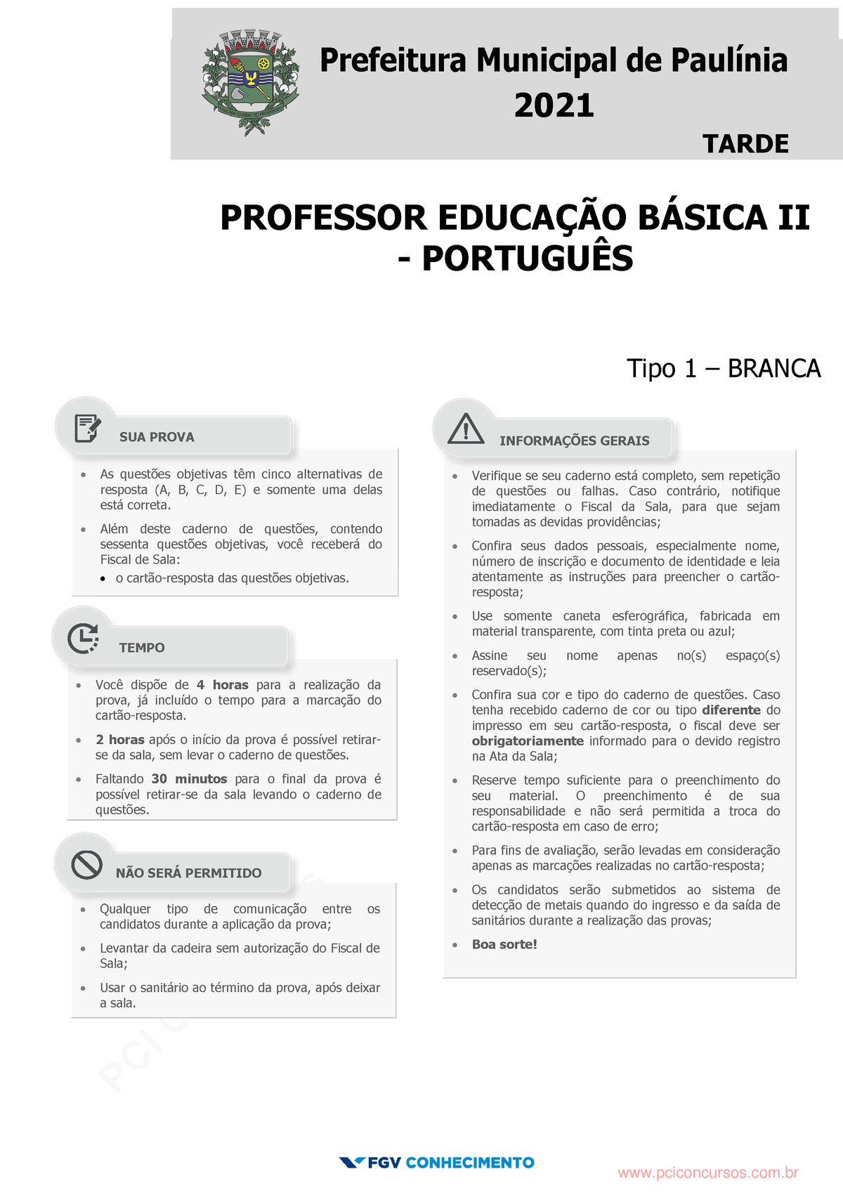 Professor Educacao Basica Ii Portugues - Prefeitura Municipal De ...