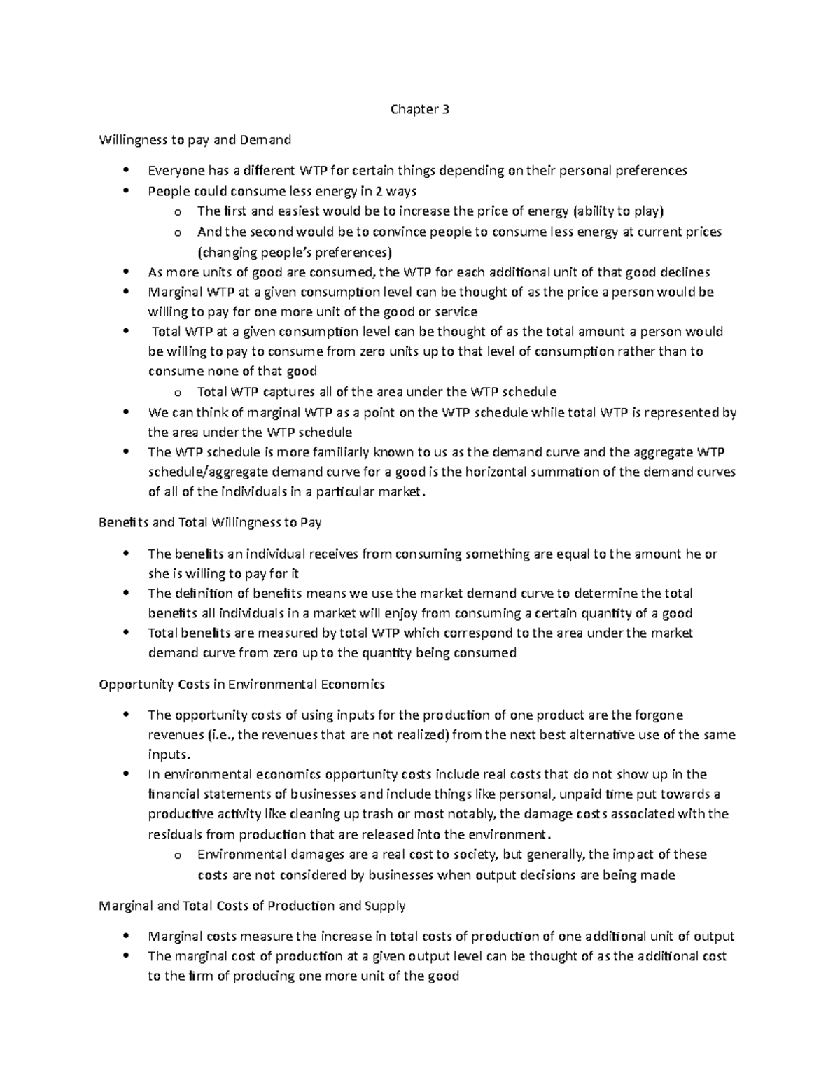 Chapter 3 - yes - Chapter 3 Willingness to pay and Demand Everyone has ...