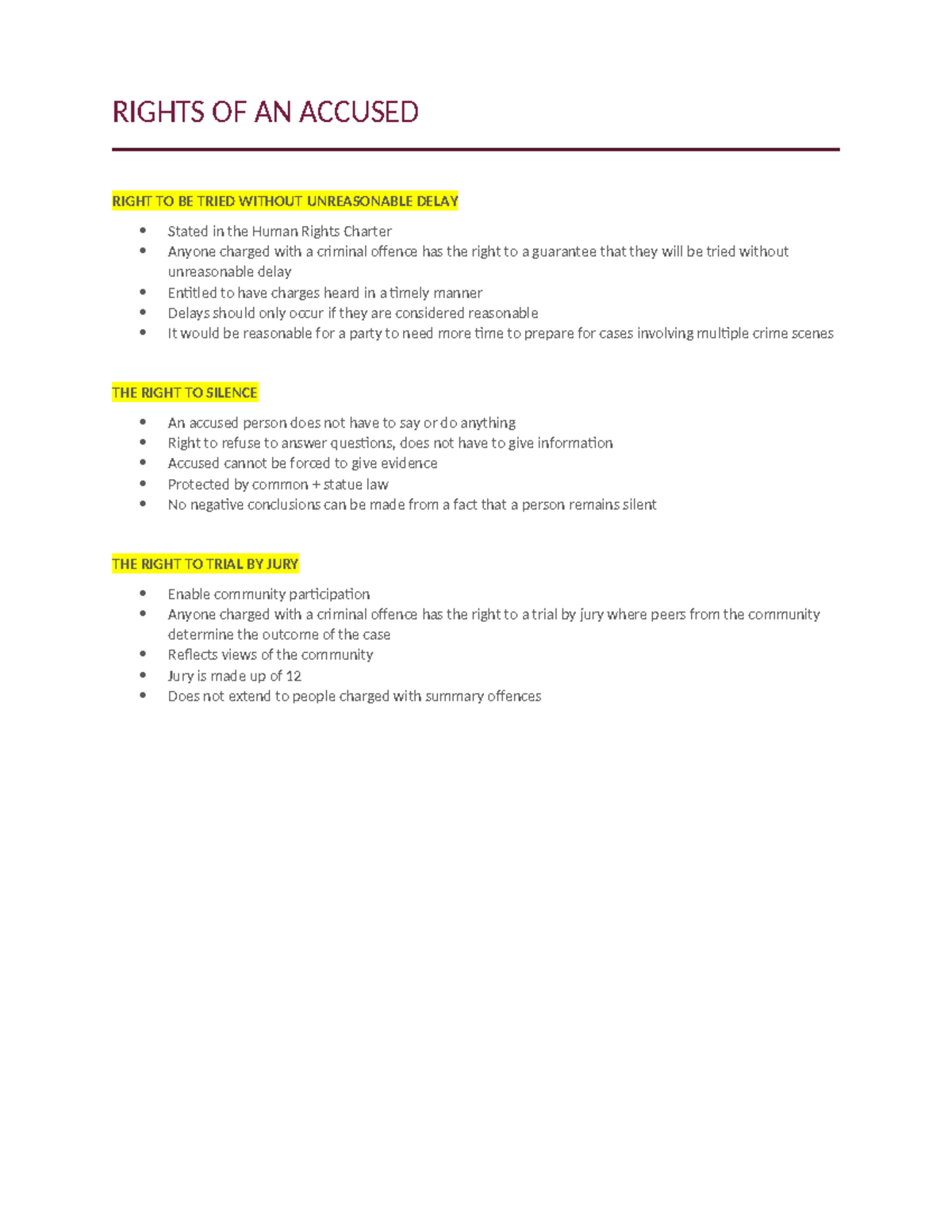Rights OF AN Accused - From 2024 TEXTBOOK - RIGHTS OF AN ACCUSED RIGHT ...