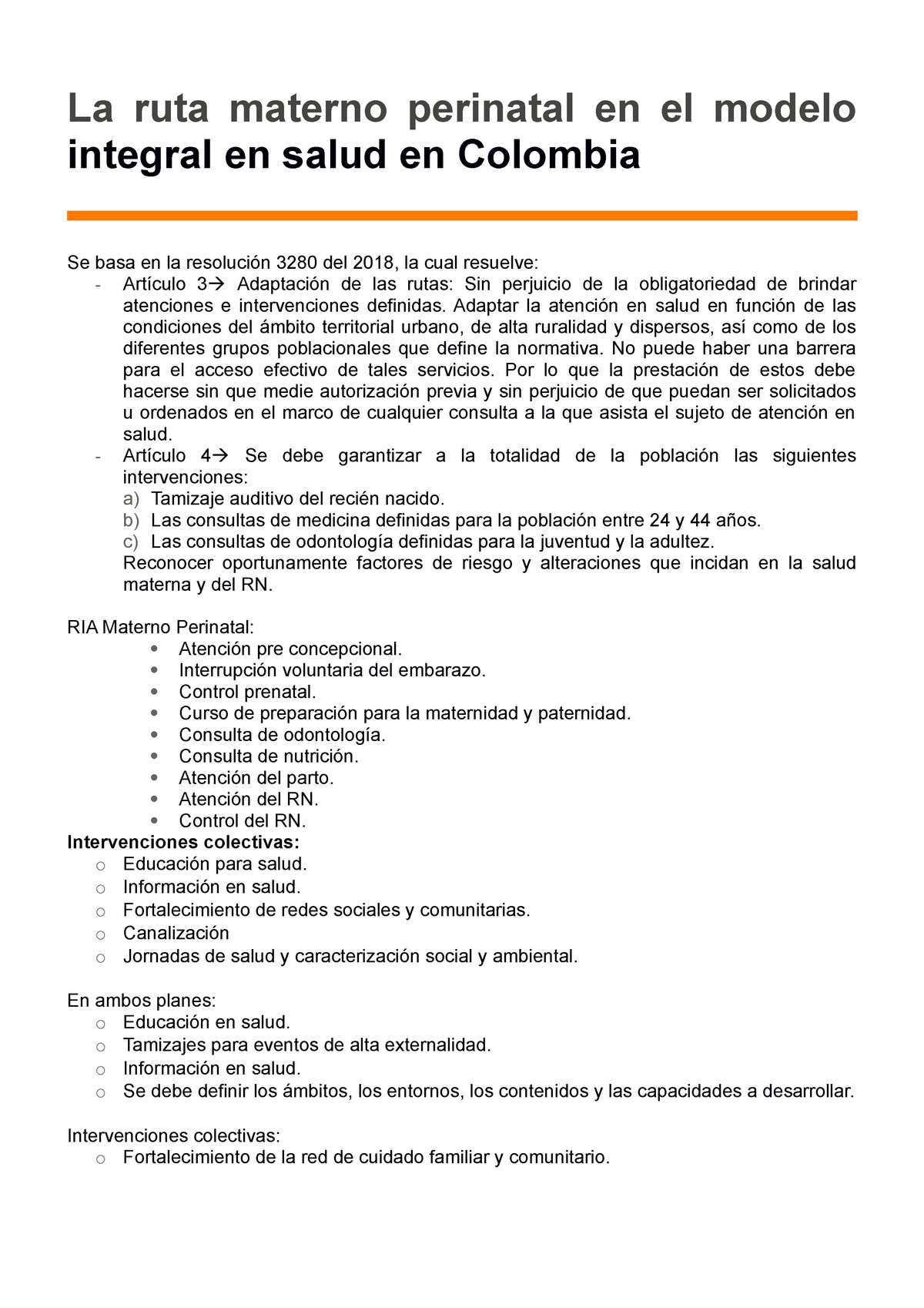 La Ruta Materno Perinatal En El Modelo Integral En Salud En Colombia Adaptar La Atención En 2951