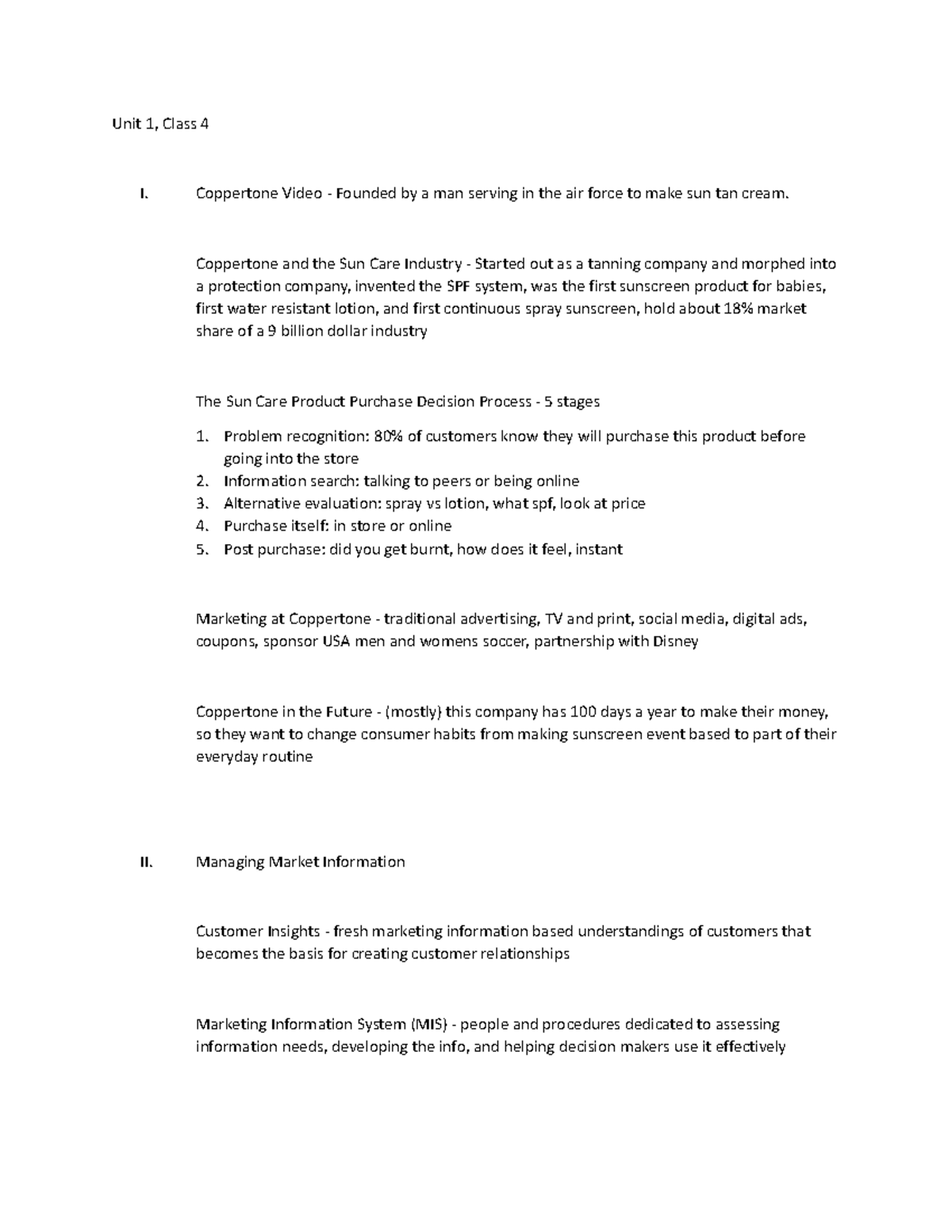 Unit 1, Class 4.docx - Google Docs - Unit 1, Class 4 I. Coppertone ...