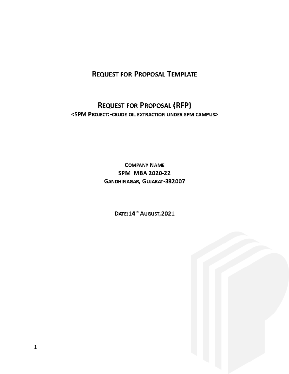 Request-for-Proposal - REQUEST FOR PROPOSAL TEMPLATE REQUEST FOR ...