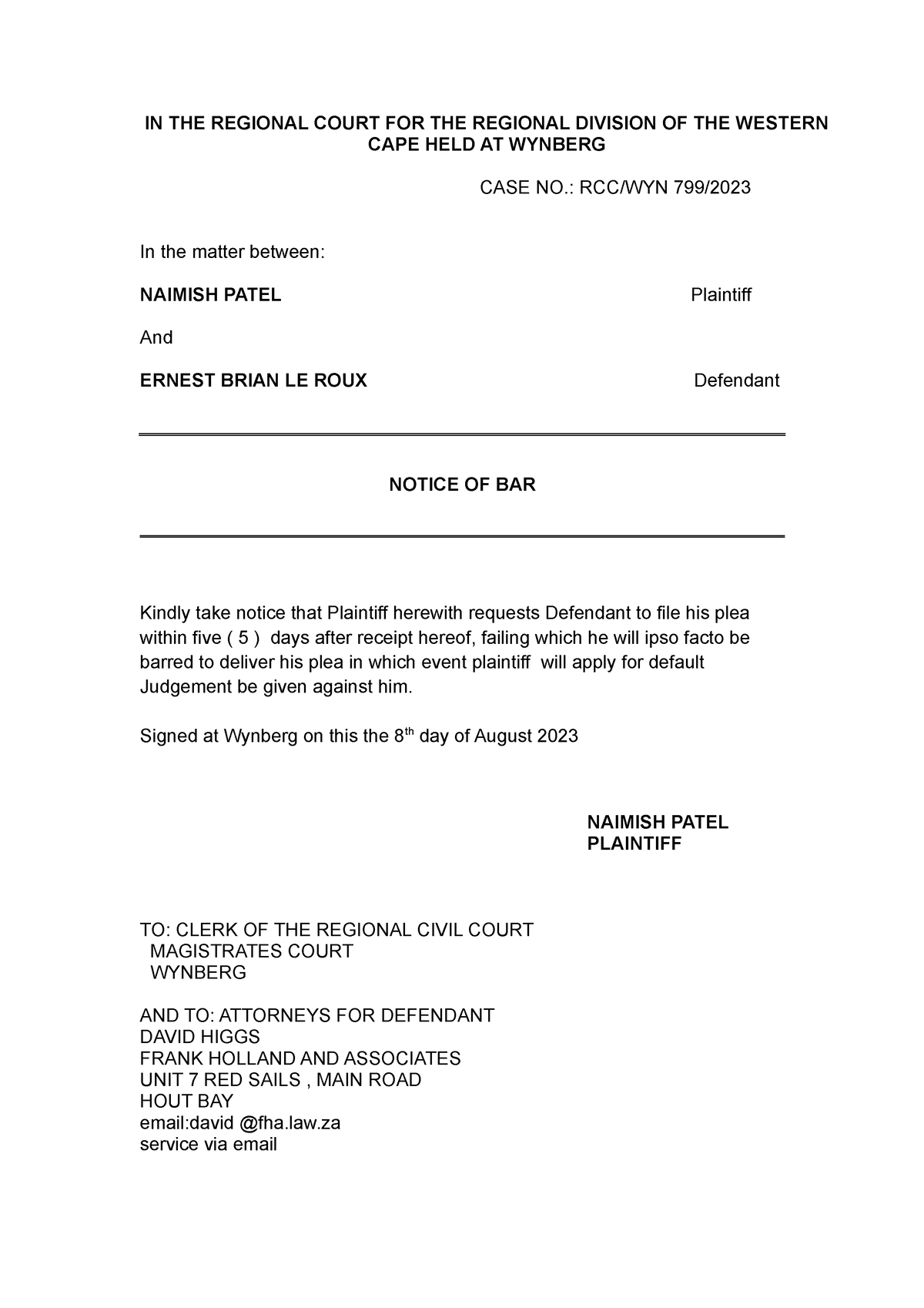 notice-of-bar-in-the-regional-court-for-the-regional-division-of-the