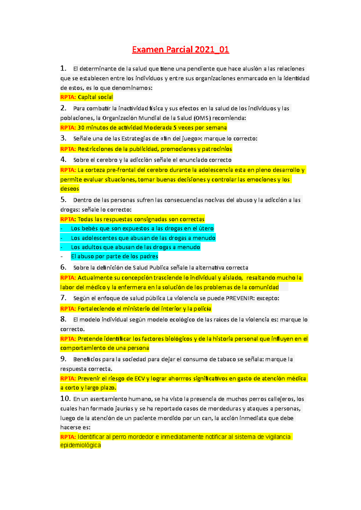 Examen Parcial 2021_ Estilos De Vida - Examen Parcial 2021_ 1. El ...