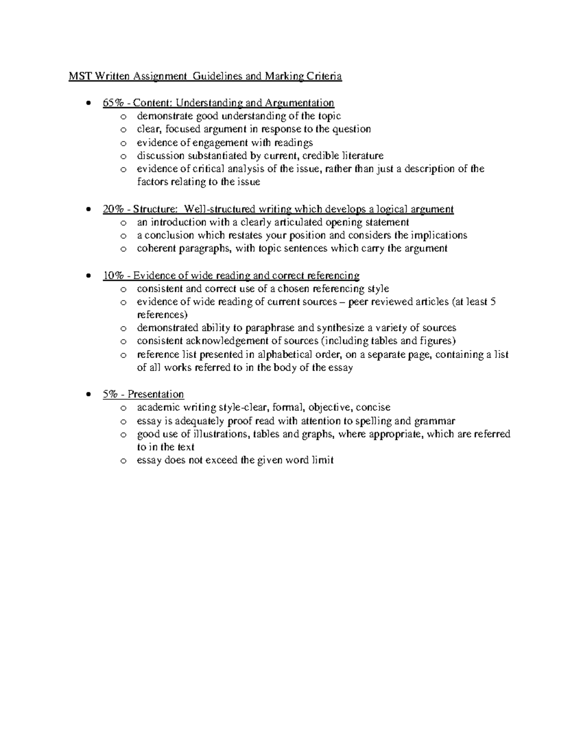 MST Written Assignment writing guidelines1 MST Written Assignment