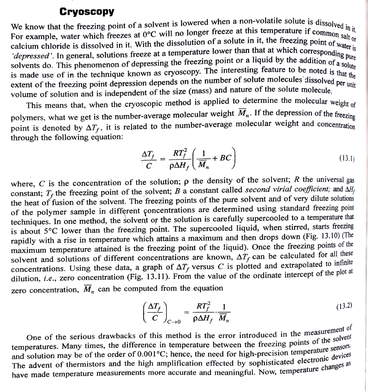 cryoscopy experiment