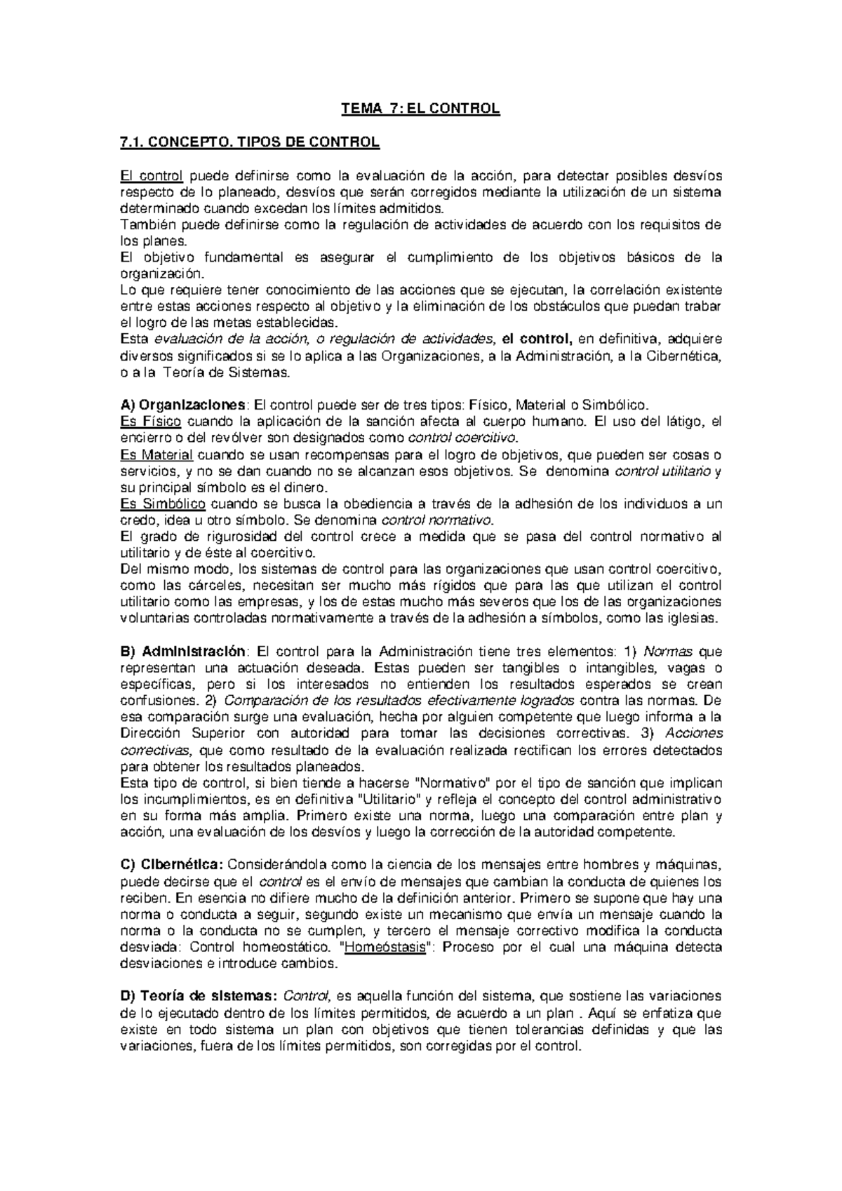 Tema7 Apuntes EL CONTROL TEMA 7
