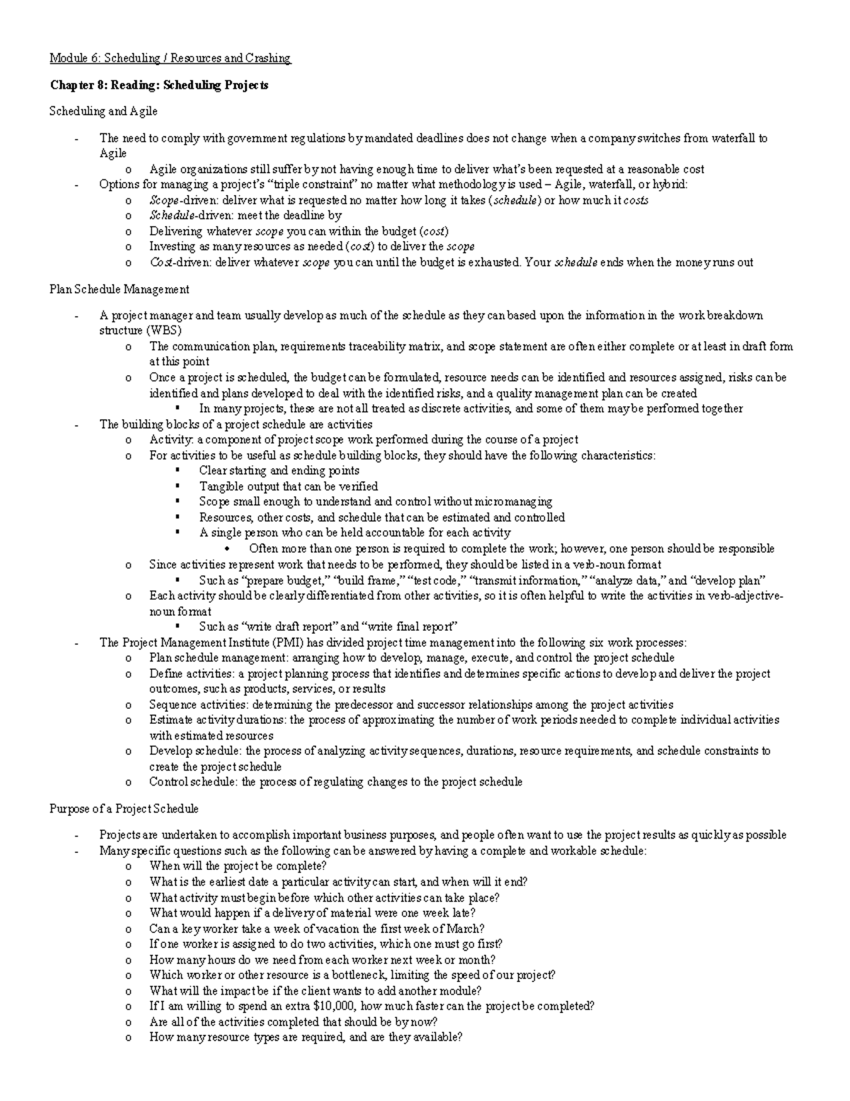 MOT 4143 Module 6 - Lecture notes 6 - MOT 4143 - UTSA - Studocu