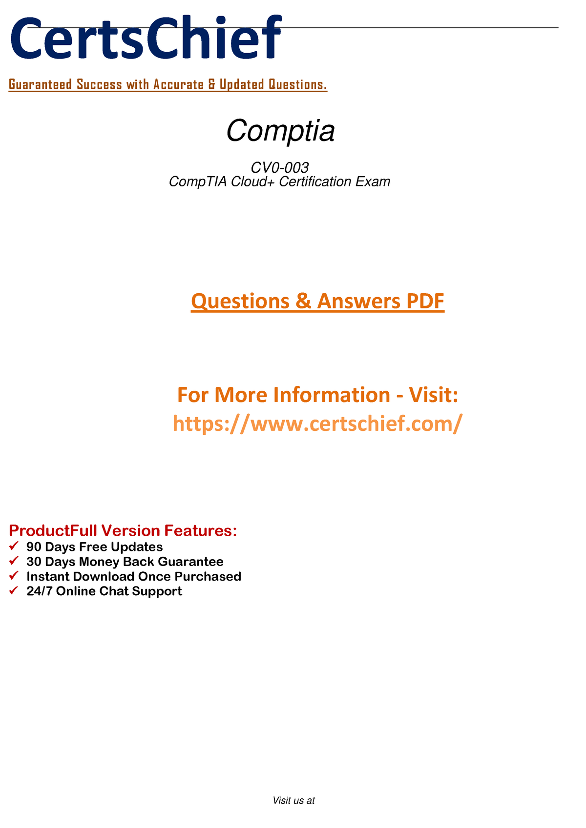 New CV0-003 Exam Pattern