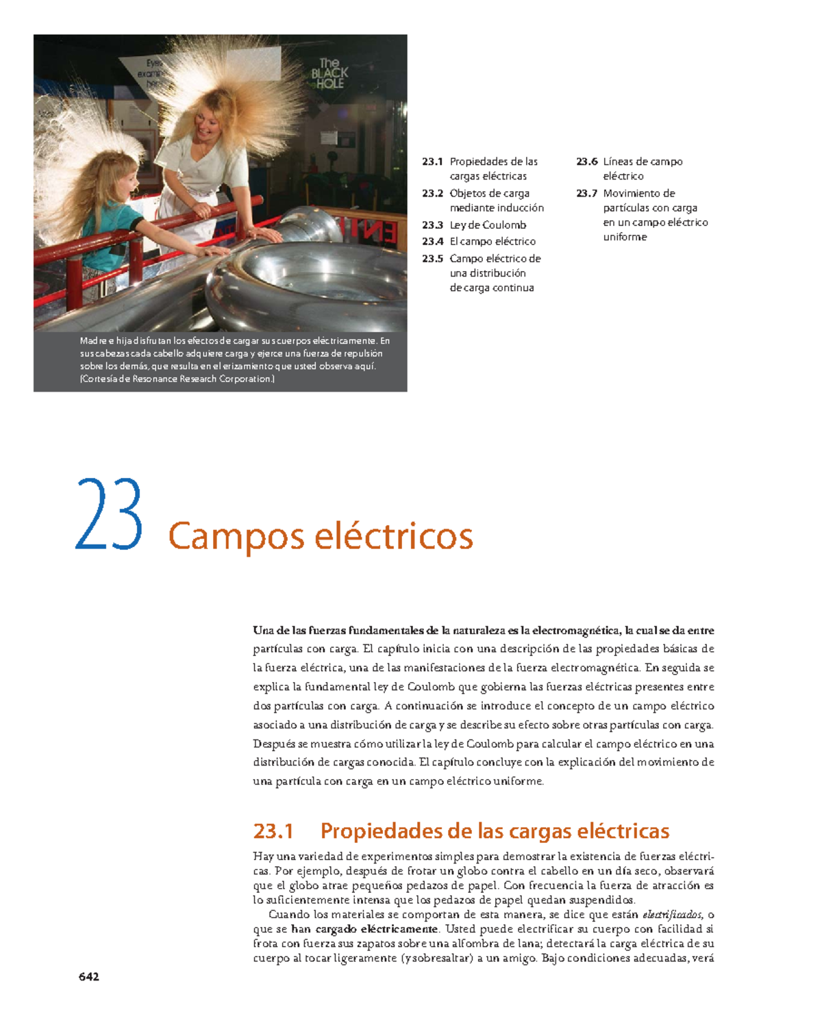 Física Vol 2 - Serway Jewett- Cap 23 - Campos Eléctricos - 642 Capítulo ...