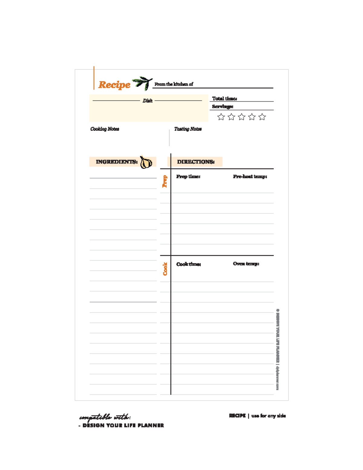 Recipe - notes - Bachelor of Arts and Sciences in English Language