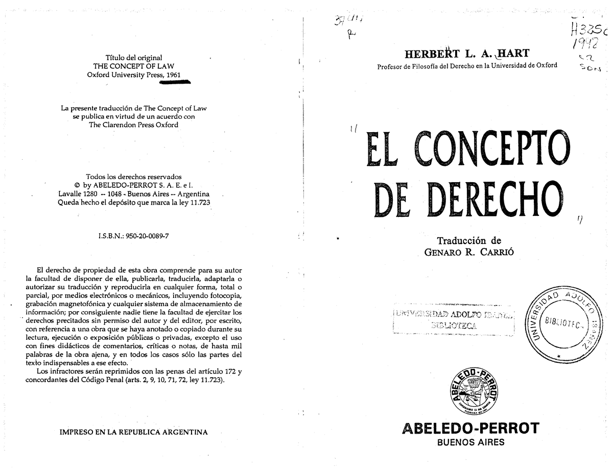 2. Hart, H.L.A. - El Concepto De Derecho [Cap - Filosofía Del Derecho ...