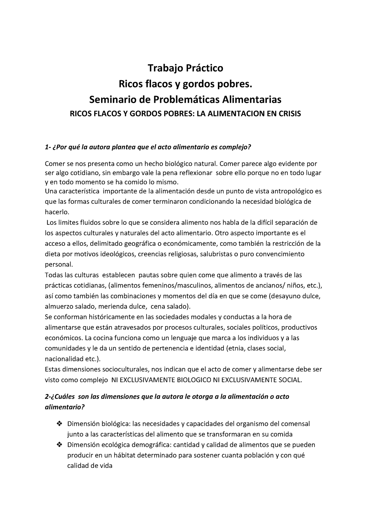 Corrección TP1 Ricos Flacos Y Gordos Pobres -la Alimentacion En Crisis ...