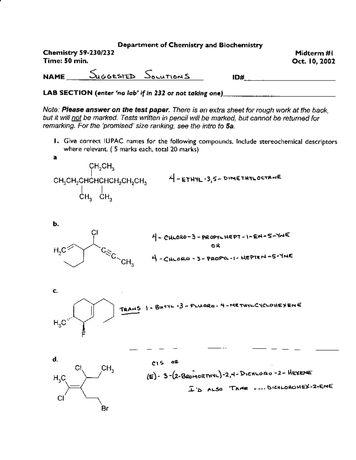 Org Chem Final Exam Study Material Winter 2018 - CAS CH214 BA - Studocu