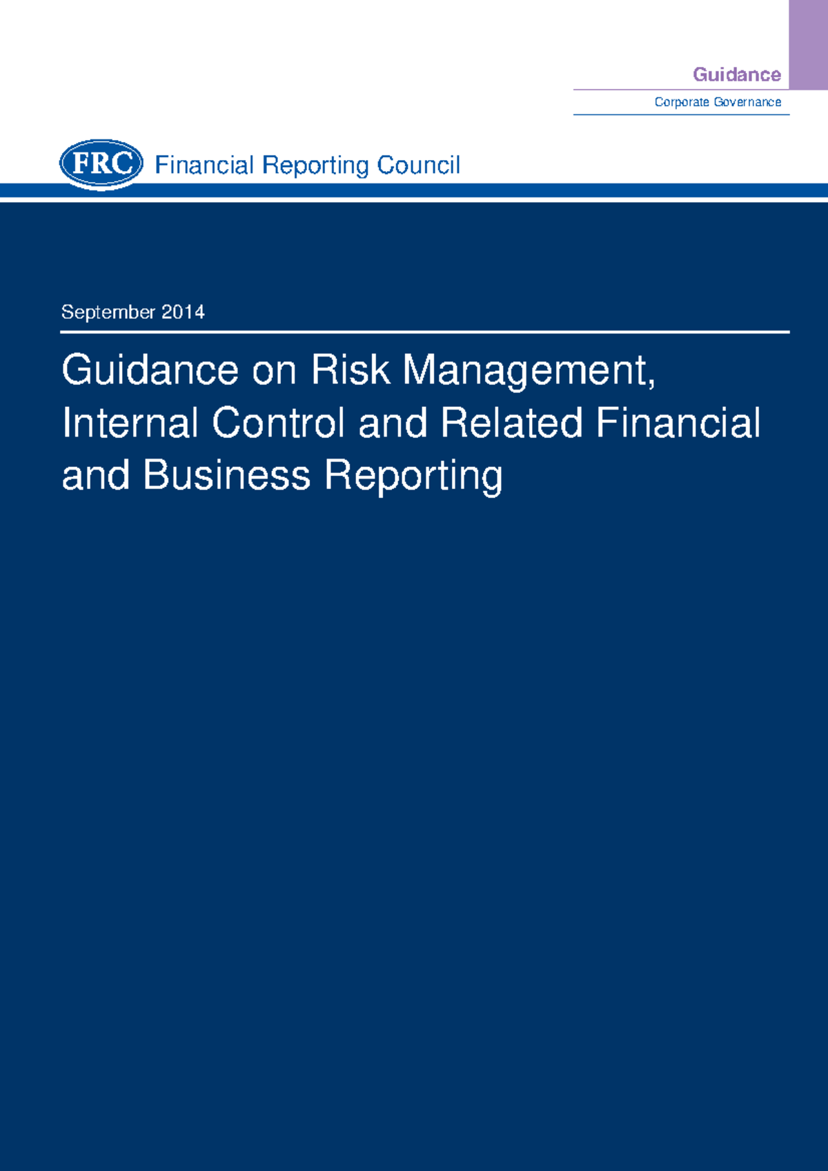 Guidance On Risk Management Internal Control And Related Reporting ...