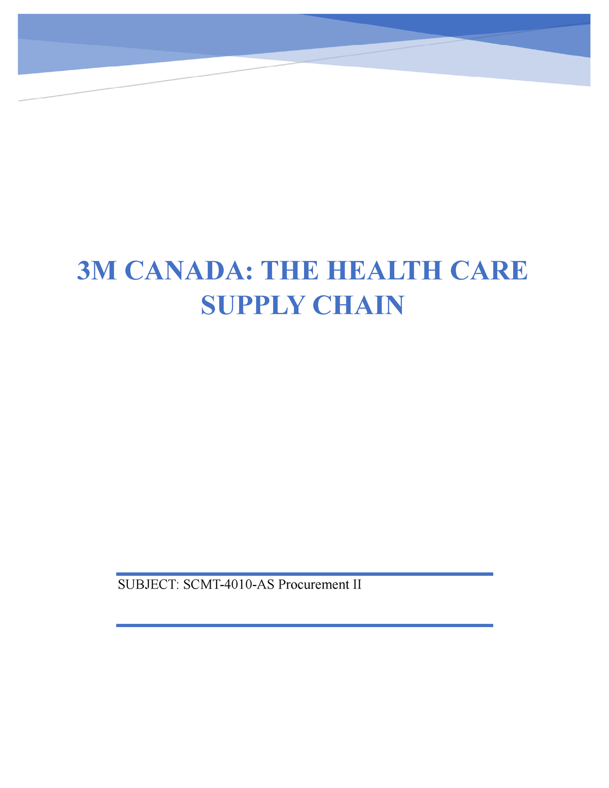 3m supply chain case study