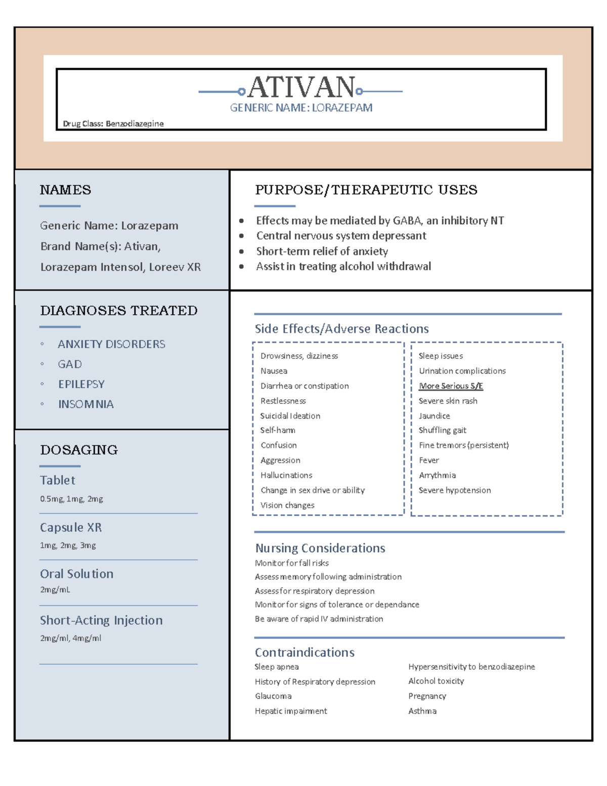 Ativan ATIVAN GENERIC NAME LORAZEPAM Drug Class Benzodiazepine   Thumb 1200 1553 