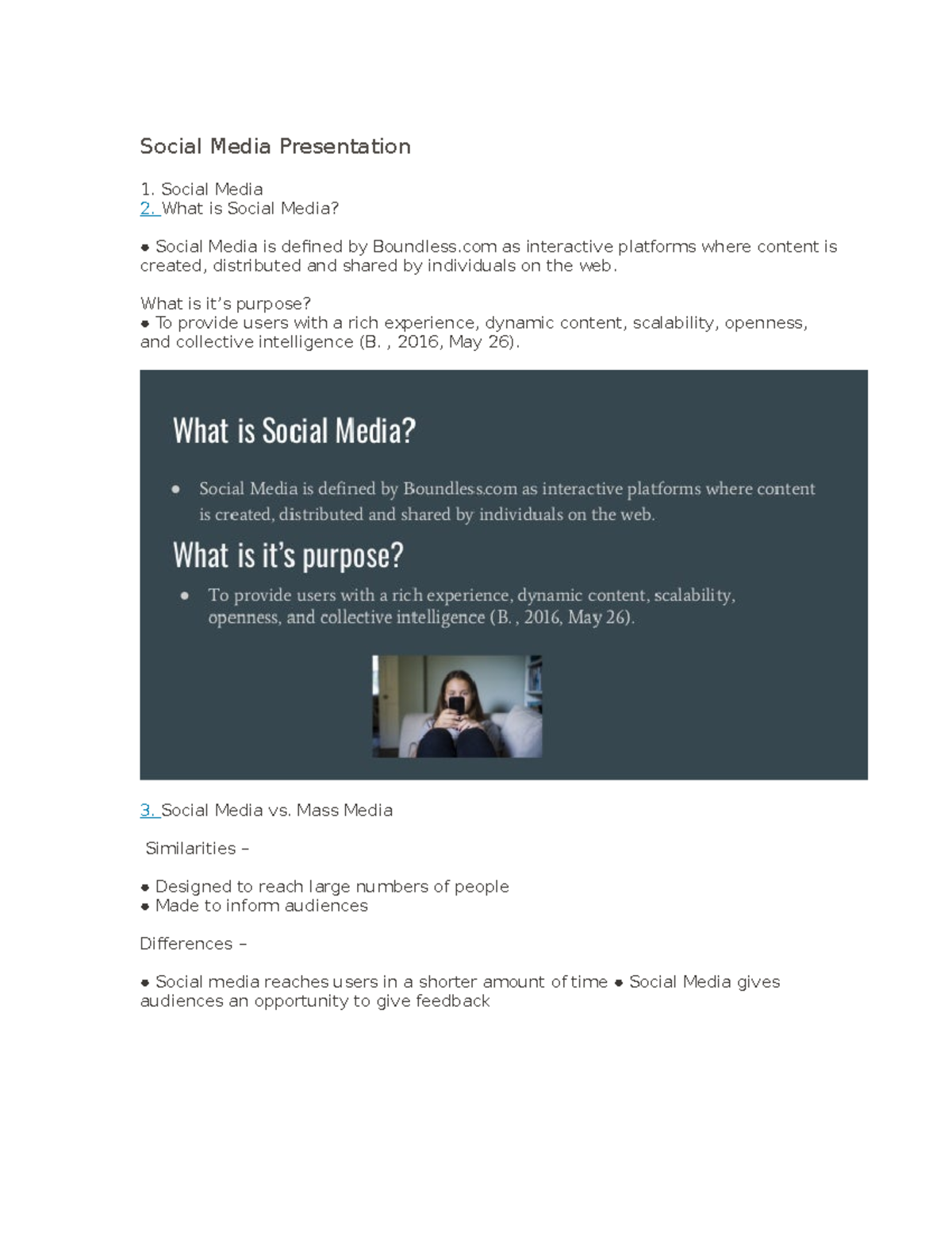 Lec 25 Social Media Presentation - Social Media Presentation Social ...