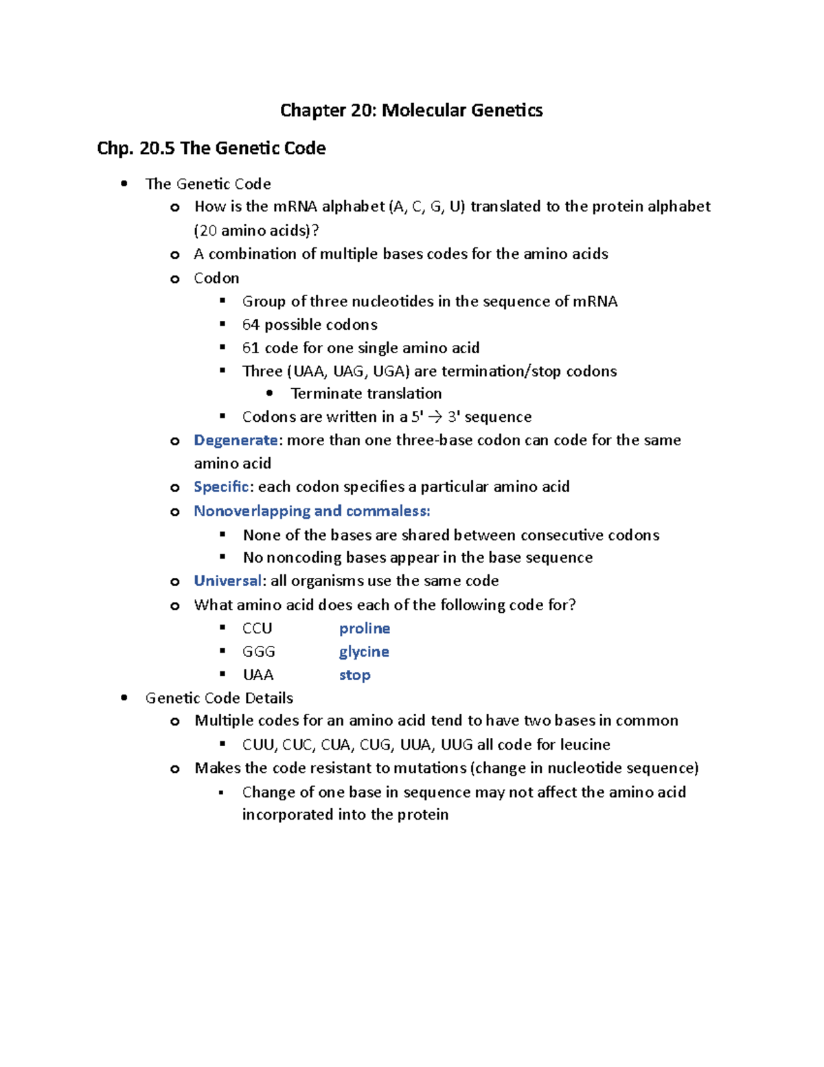 chapter-20-5-the-genetic-code-chapter-20-molecular-genetics-chp-20