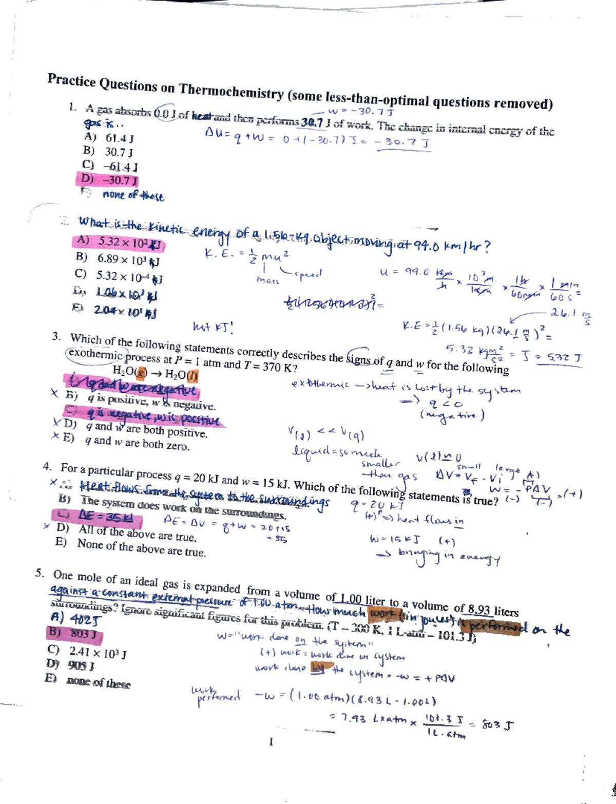 Practice Quiz And Exam 4 Chemistry - Studocu