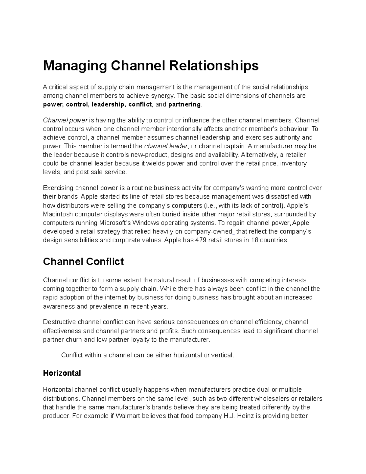 Managing Channel Relationships - The basic social dimensions of ...