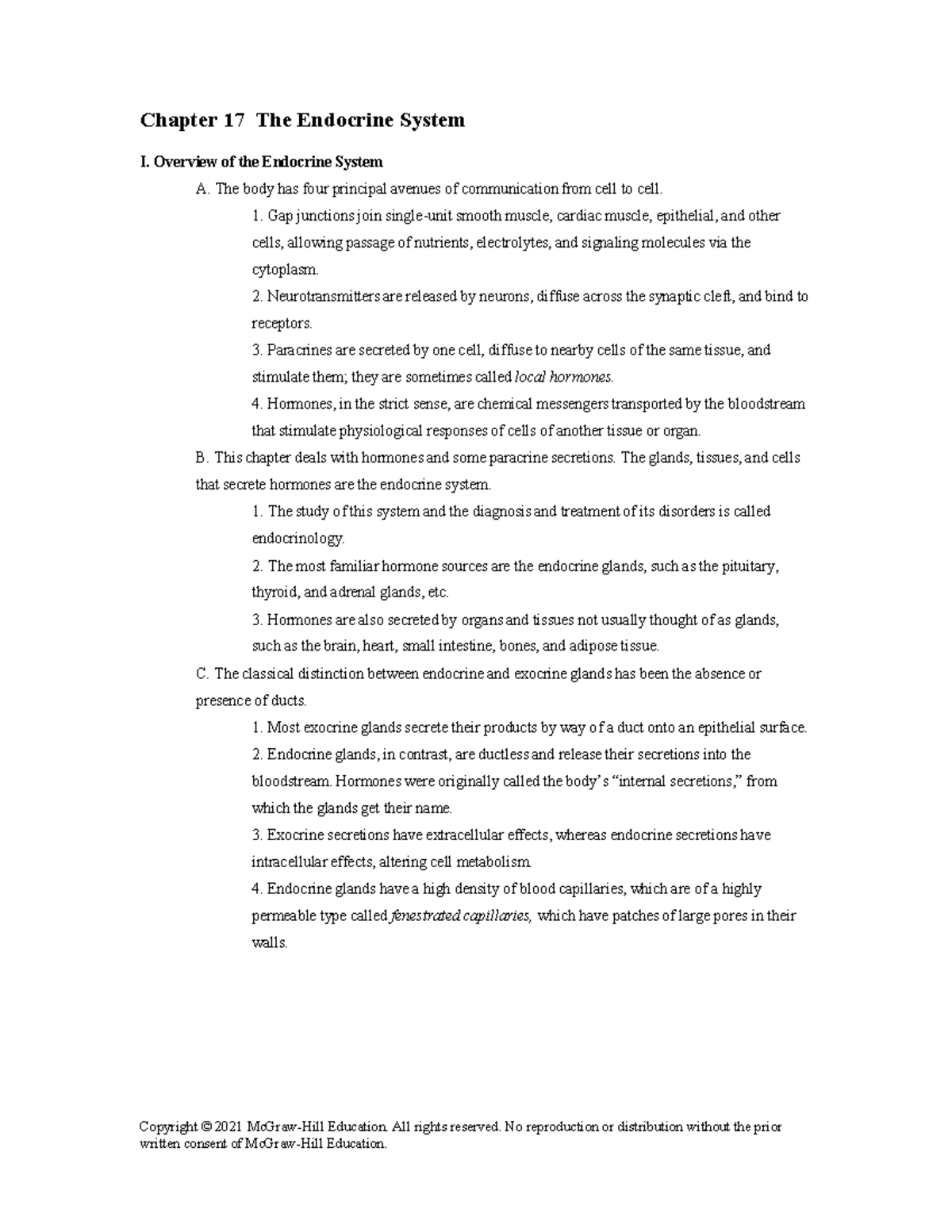 Chapter Notes 5 - Copyright © 2021 McGraw-Hill Education. All rights ...