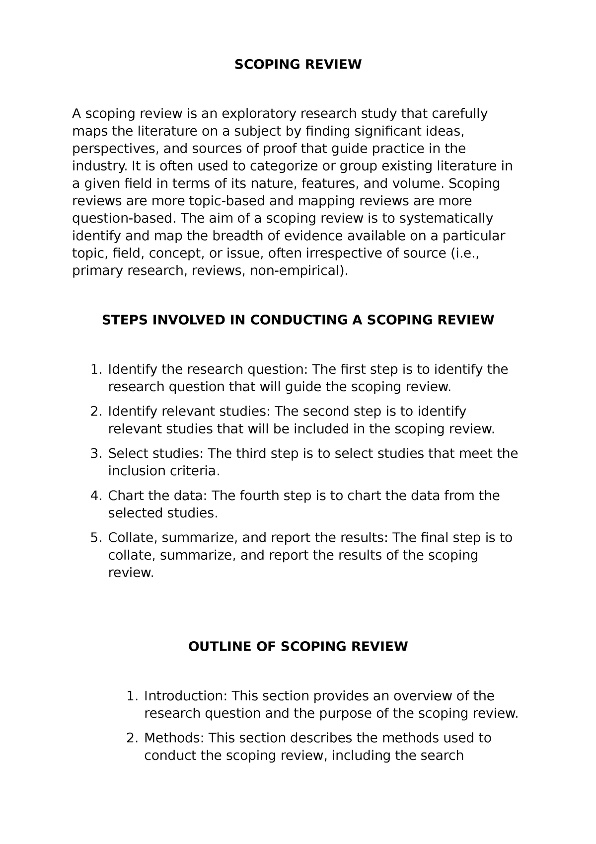 scoping review thesis