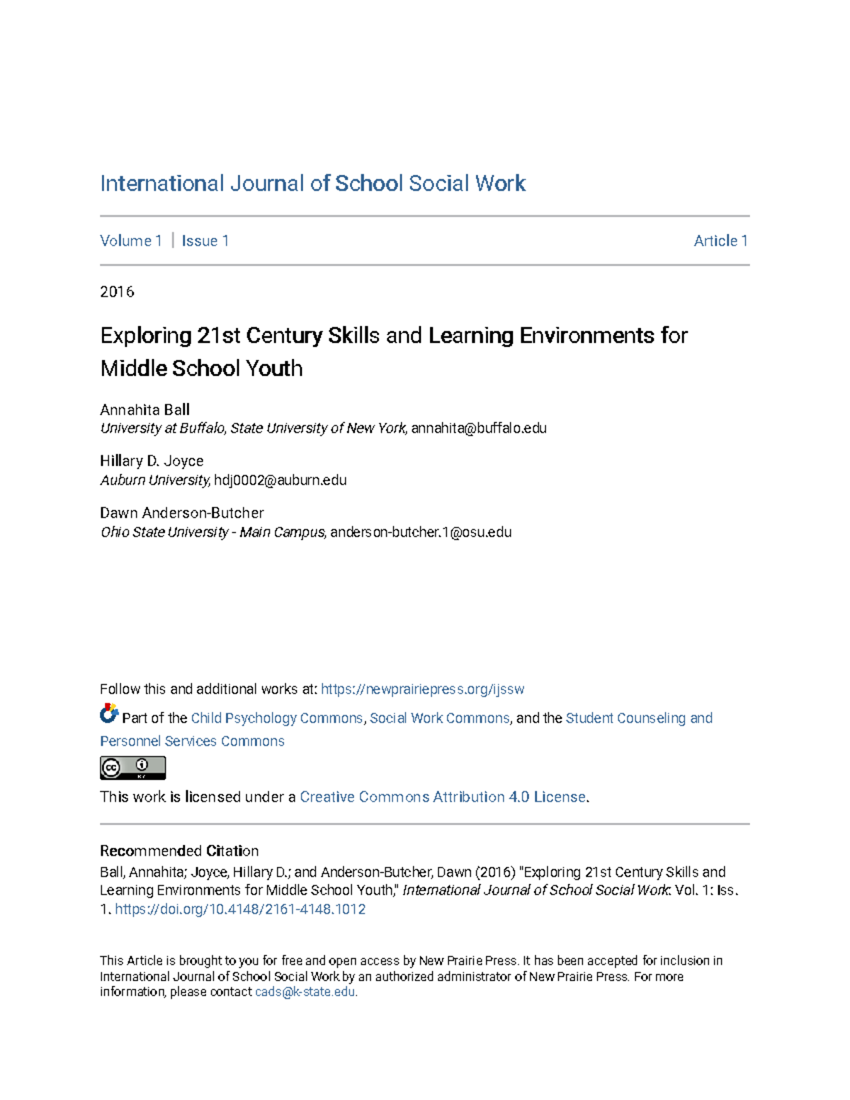 Exploring 21st Century Skills and Learning Environ - Joyce Auburn ...