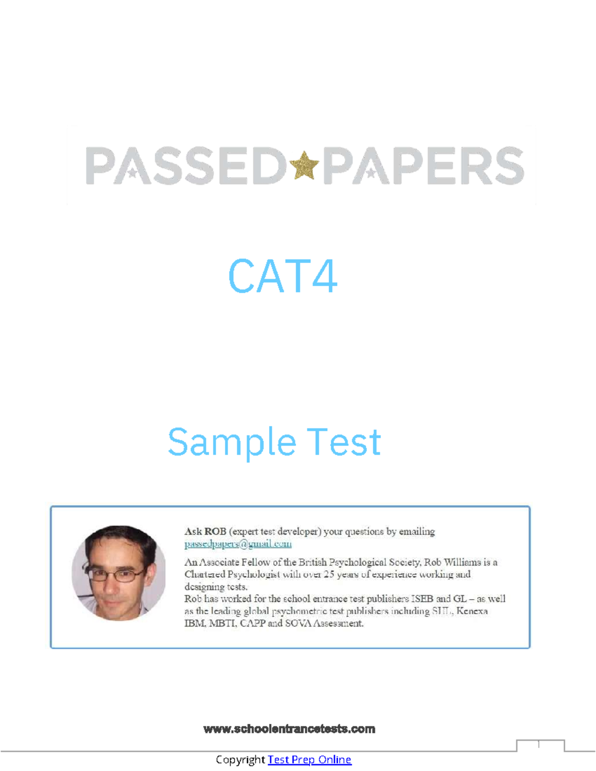 CAT4 Sample SET compressed - 1 CAT Sample Test 2 Part 1 Figure ...