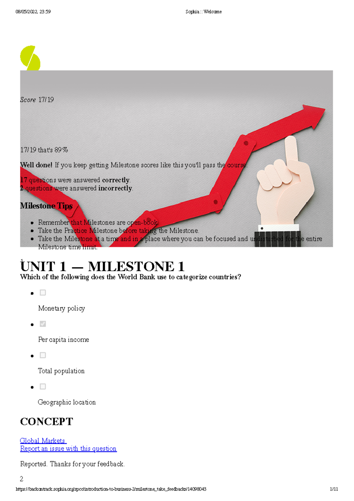 Sophia Introduction-to-business-2:milestone 1 - UNIT 1 — MILESTONE 1 ...